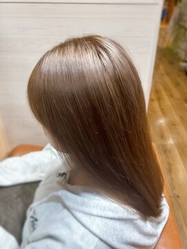 ヘアーブランドジン ティアラ(HAIR BRAND Jin Tiara) ブリーチ必須！ミルクティーカラー【#松山美容室】