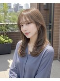 韓国レイヤー×ミルクティーベージュ×小顔
