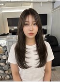 Moana上田#ハッシュカット#ロングレイヤー#グレージュ
