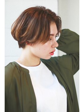 リンネ(Lin'ne) サイドグラデーション/3Dカラー/透明感/大人ショートボブ