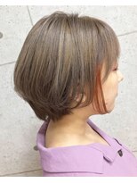 ヘアテリア リュウ 大塚(hair teria ryu) ミルクティー・オレンジ・ショートボブ