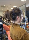 【#田中みな実風ポニーテール】×モノトーンベージュ×後れ毛