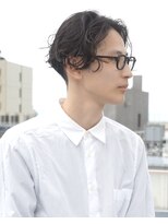 メリケンバーバーショップ コウベ(MERICAN BARBERSHOP KOBE)&nbsp;七三オールバックツイストパーマかき上げヘアコンマヘア152