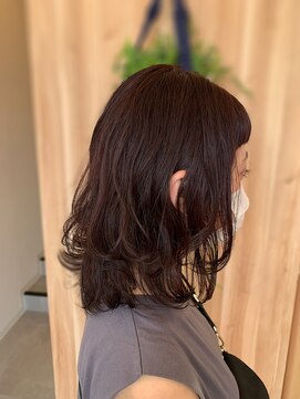 アドラーブル 長岡新保店(adorable) くせ毛風パーマ　【ピンクブラウン】 20代30代40代