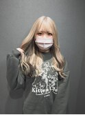 #プルエクステ#ハイトーン#イヤリングカラー