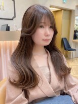 ロンドプランタン 恵比寿(Lond Printemps) ロングレイヤーの韓国くびれヘア/ブリーチなしのベージュカラー