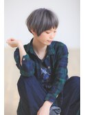 マッシュショート/グレージュ/ハイトーン