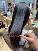 髪質改善×酸性トリートメント×ストレート×うねりケア×潤艶
