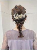 ヘアセット 編みおろし