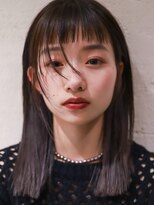 ★黒髪 ボブウルフ ネビージュ 小顔 ワンレン 切りっぱなし