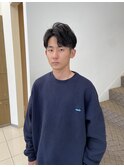 ツーブロックアップバングショートニュアンスパーマ