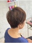 白髪ぼかしハイライトブリーチメッシュ