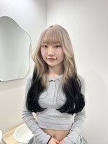 モニカ 栄店(MONIQA)&nbsp;ミルクティーベージュ　× 黒