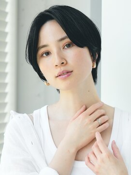 ソワネ 表参道(soigne) 表参道髪質改善カラーウルフショートカットベージュアッシュ40代