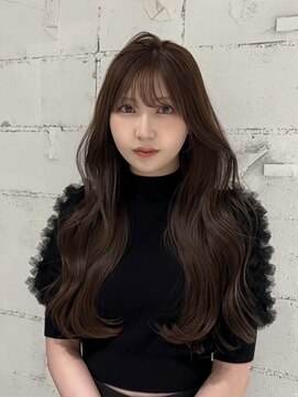 ヨーク(YOKE) レイヤーチョコレートブラウンココアグレージュ艶髪ロング