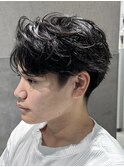 フェザーパーマセンターパート毛流れフェザーショート吉祥寺