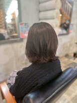 クレエ ヘアー デザイン(creer hair design)&nbsp;小顔大人可愛いラフウェーブ無造作ミディココアブラウン20代30代