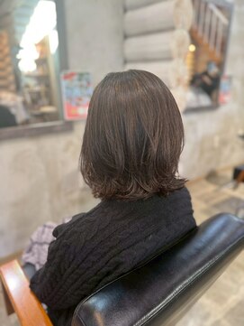 クレエ ヘアー デザイン(creer hair design) 小顔大人可愛いラフウェーブ無造作ミディココアブラウン20代30代