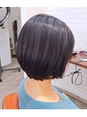 ショートボブ　縮毛矯正　ナチュラル縮毛矯正