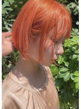 オンヌ(onnu) オレンジカラー×ボブ