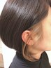 イヤリングカラー＋透明感カラー＋カット＋COTA i CARE →14000(全体)