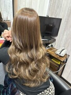 ネクサス 心斎橋(Nexus) エアリーロング美髪切りっぱなしボブピンクブラウンNexus心斎橋