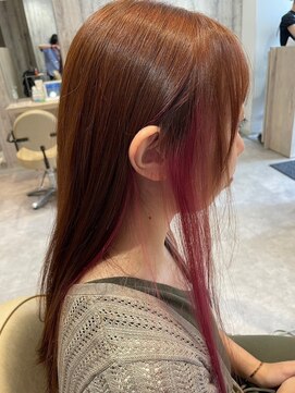 エヌアンドエー せんげん台店(N&A) サラ艶美髪とインナーカラー イヤリングカラー ライトブラウン