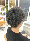 パーマ風癖毛ハイライト