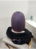 ミニウルフ　ホワイトグレージュ　チェリーブラウン