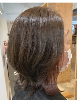 ハロヘアー(halo hair) 外ハネレイヤースタイル