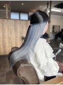 ホワイトブルーシルバーインナーカラー