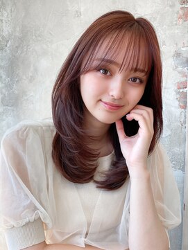 アフロート エル 大阪(AFLOAT L) ミディアムウルフひし形シルエットひし形ボブヨシンモリ