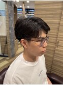 20代30代王道ツーブロック爽やか束感ロッドパーマ