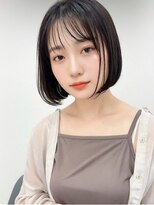 アース 大曽根店(HAIR&MAKE EARTH) earthショートレイヤーボブミルクティー丸みショートボブ