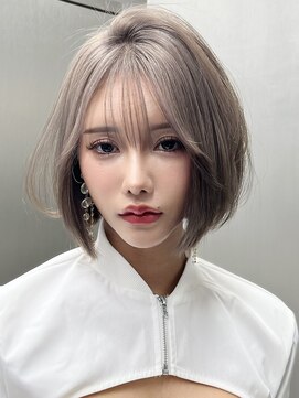 イキ 表参道(iki omotesando) 韓国風ショートボブ/レイヤーカット/ブリーチカラー