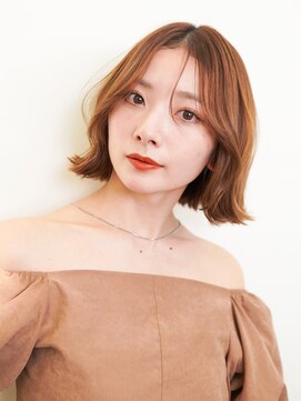 ラフィスヘアー クレイ 南草津店(La fith hair clay) 【La fith】くびれボブ×カーテンバング×ミルクベージュ