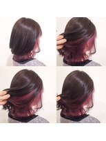 ネオリーブアオバ 高田馬場店(Neolive aoba)&nbsp;インナーカラー　ベリーピンク　簡単スタイリング　高田馬場