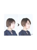 小顔補正立体カット