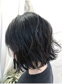 外ハネラフボブ☆サファイアブラック