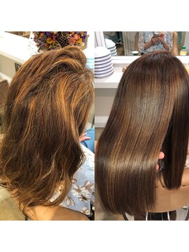 アルル 銀座(alulu) 【before→after】　うる艶アッシュブラウン