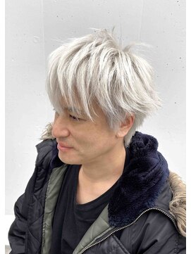 ラブ ロック Love' Lock メンズカット・メンズヘア・ホワイト・シルバー・ブリーチ