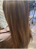白髪ぼかしハイライト/髪質改善プレミアムストレート