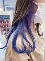 ヘアメイク アージュ 大野城 下大利店(HAIR MAKE age) ブルー×パープルインナーカラー　20代30代