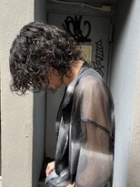 ピープスアンドスー 表参道 渋谷(Peeps&Suu.) メンズカット メンズパーマ ウルフ レイヤー 黒髪 ミディアム