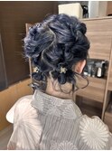 ボブヘアアレンジのツインテール