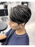 八王子/八王子駅/大人ハイライトメッシュ/センターパート/眉毛