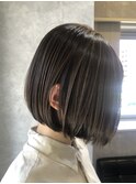 ハイライト大人ボブ