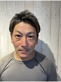 アップバング無造作系ツーブロベリーショート
