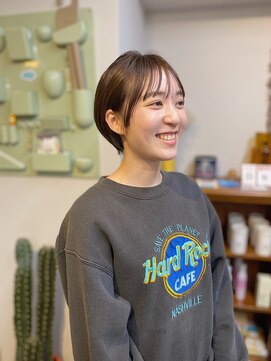 アンドチル 渋谷(AND CHILL) ショートボブ/ナチュラルショート/ワンカラーベージュ　渋谷