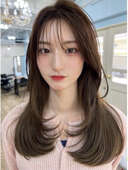 アンメリーアン(Ann merry ann)の写真/可愛い子はみんなやってる!小顔に見せるくびれヘア♪次の日から自分で再現できる韓国スタイルお任せ下さい!